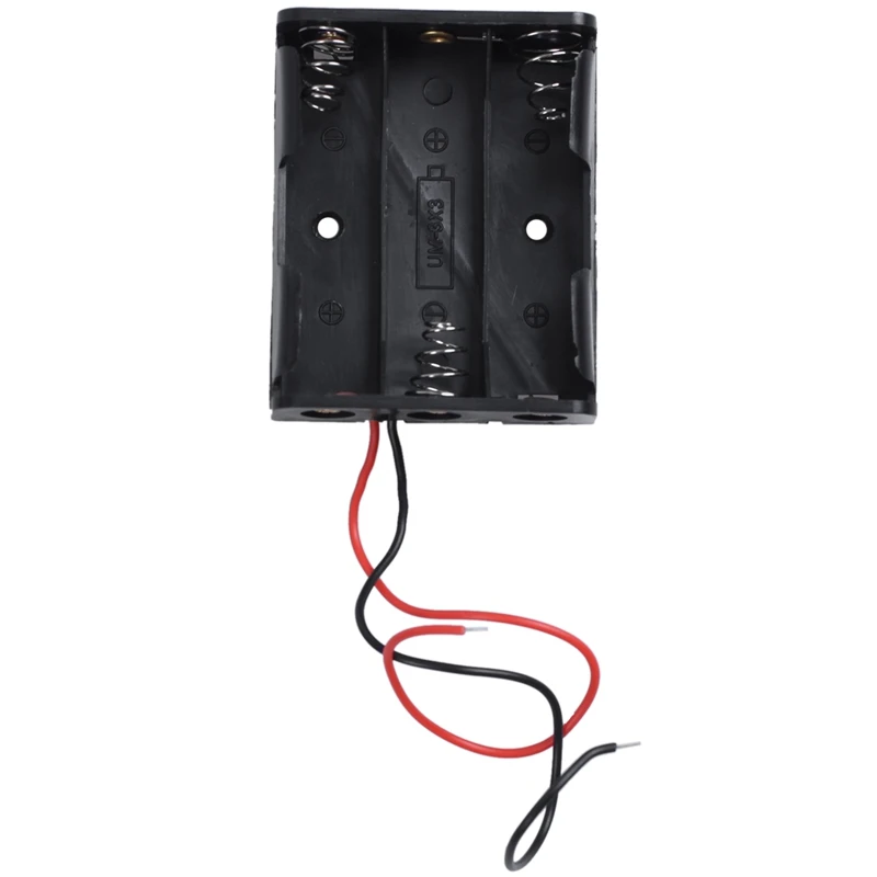 Черный пластиковый чехол-держатель с пружинным зажимом 3x1 5 V AA | Электроника