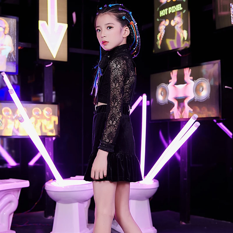 Детский комплект для джазовых танцев модель девочек подиумное шоу выступление