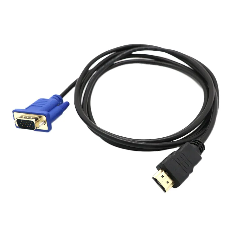 Прочный позолоченный кабель-конвертер HDMI в VGA с аудиовыходом для ПК ноутбуков и