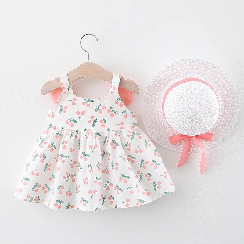 CATTLEJIM/платье для маленьких девочек с шапкой комплект одежды из 2 предметов платье