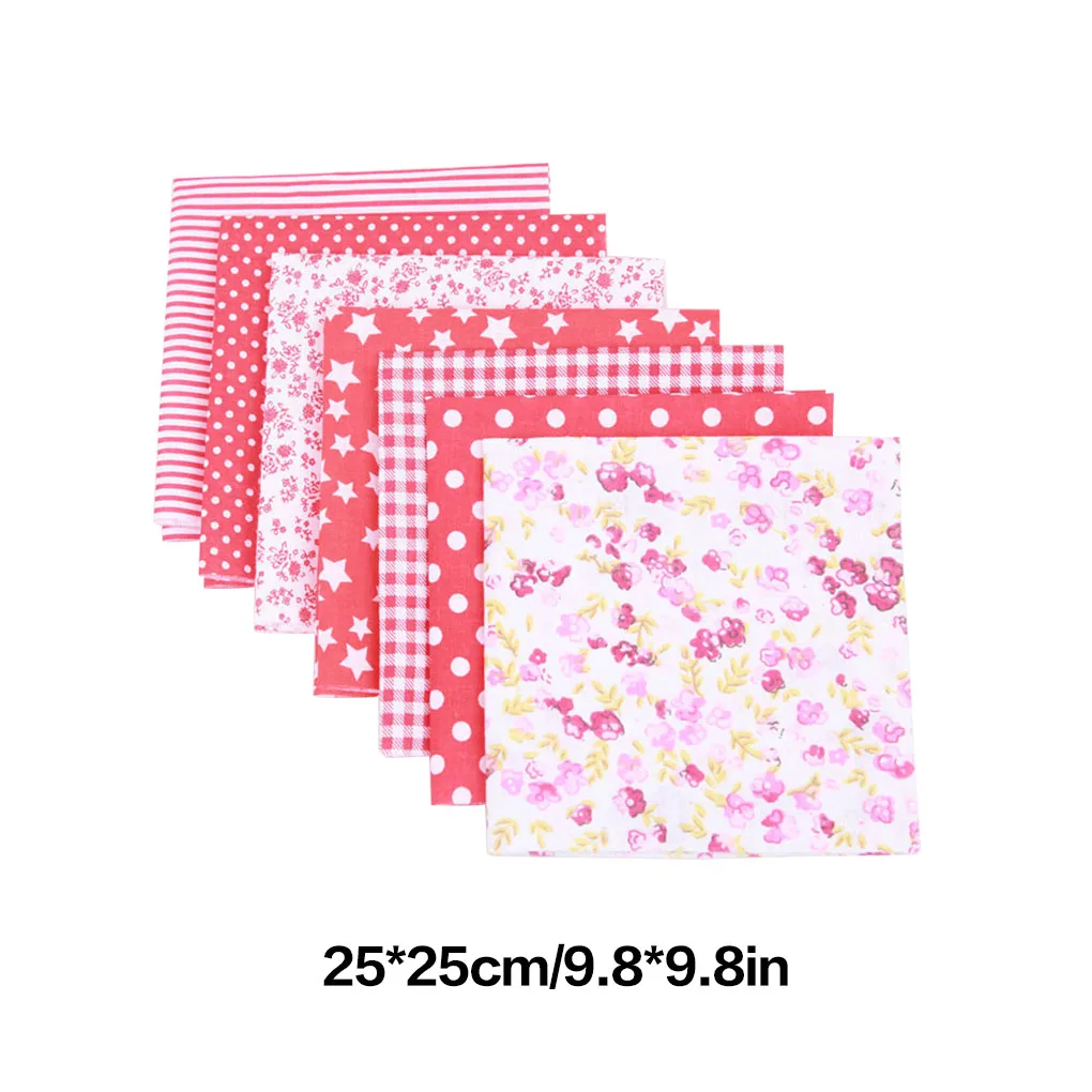 7 шт./компл. 50x50 см 25x25 печатный хлопок Лоскутная Ткань квадраты комплект Квилтинг