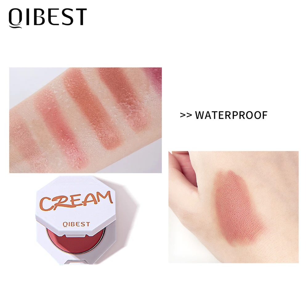 QIBEST лица матовые румяна палитра 6 цветов щек порошок макияж минеральный пигмент