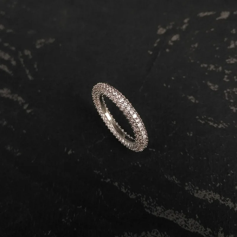 

100%s925 sterling silver ring July new original ring full diamond ring female fashion punk style jewelry banquet party attende