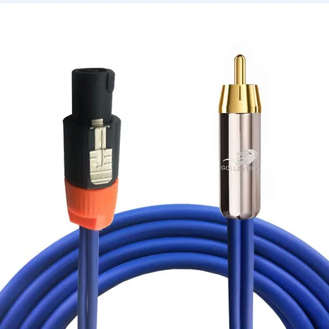 Аудиокабель премиум-класса с RCA на 4 контакта NL4FC OFC для усилителя, профессиональный кабель для динамика, 1 м, 2 м, 3 м, 5 м, 8 м