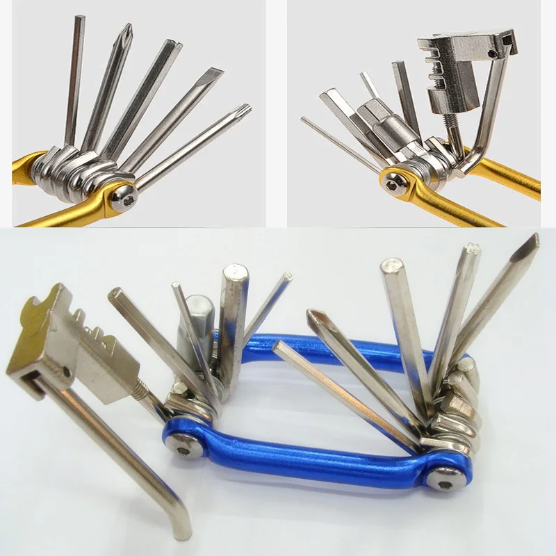 

Bike Bicycle Tools Repairing Set Bike Repair Tool Kit Wrench Screwdriver Chain Carbon Steel Bicycle Multifunction Tool Repaire