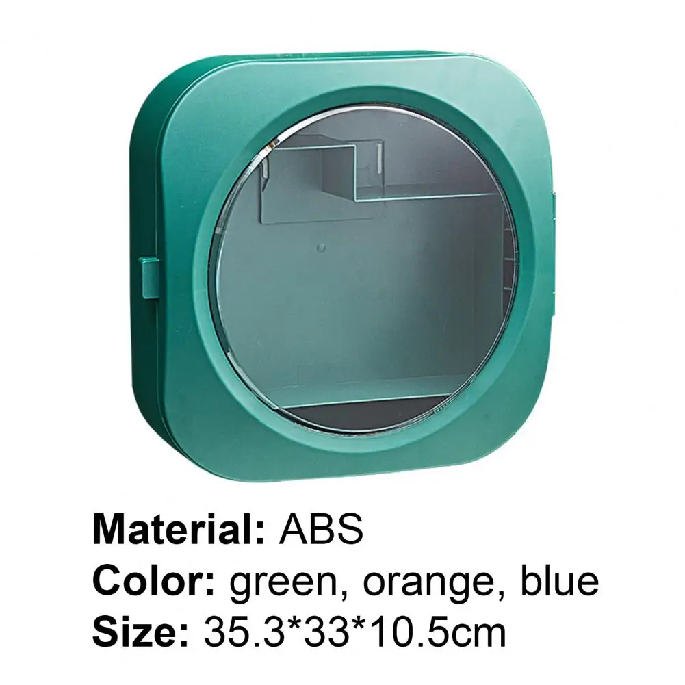 

Cosmetic box punch-free wall-mounted ABS bathroom household toothbrush holder large capacity cosmetic holder bathroom shelf