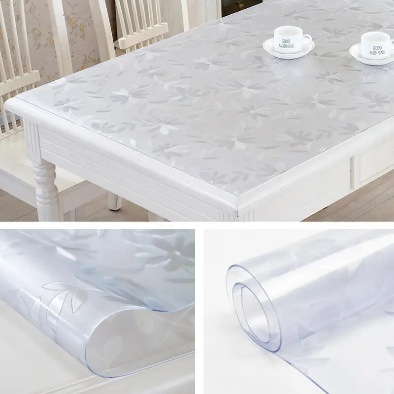 Прозрачная скатерть из ПВХ водонепроницаемый коврик для стола с защитой от