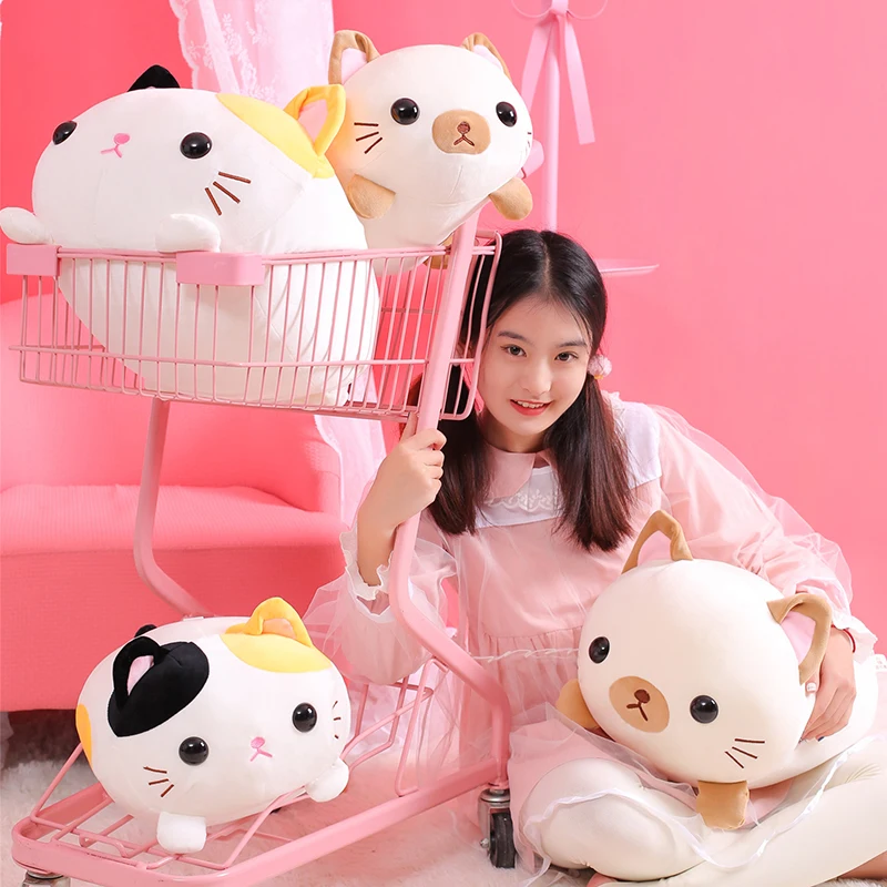 Новый Kawaii милый плюшевый лежащий Кот Игрушка мягкая подушка чучело игрушка кукла