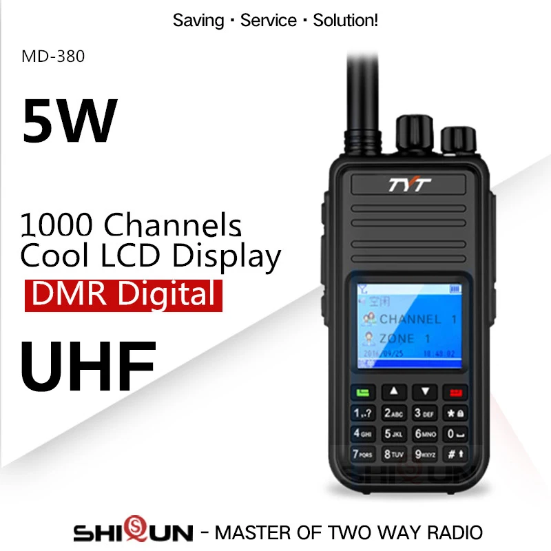 MD-380 DMR радио Совместимо с Motorola Tier1/2 двухдиапазонный UHF VHF 5 Вт TYT DMR цифровая рация md380 Baofeng DMR DM-8HX - Цвет: UHF Radio