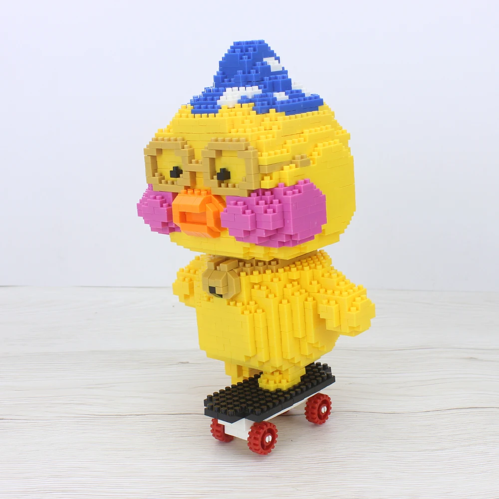 HC маленькие кубики милая мультяшная утка игрушка для строительства аниме