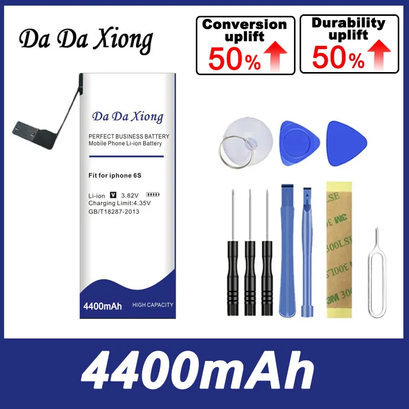 DaDaXiong 4400mAh Battery For iPhone 6S iPhone6s Bateria Free Tools