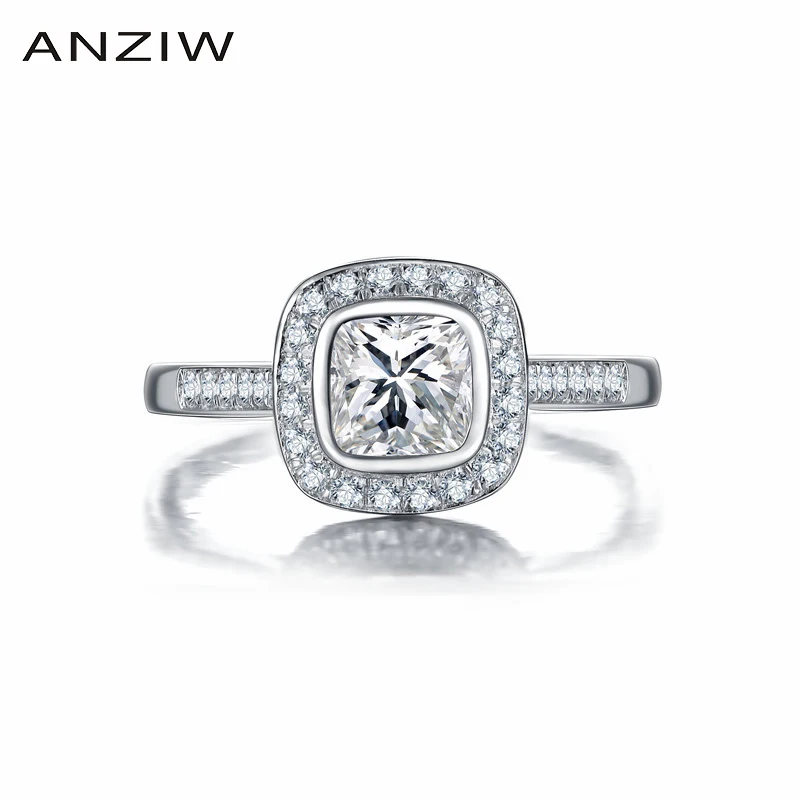 Кольцо женское из серебра 0 75 пробы с подушкой 925 карата|wedding rings|wedding ring womenfashion rings