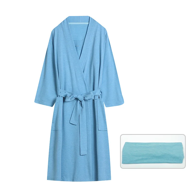 

New spring, autumn and winter nightgown long sleeve women mid-length ladies one-piece bathrobe home service