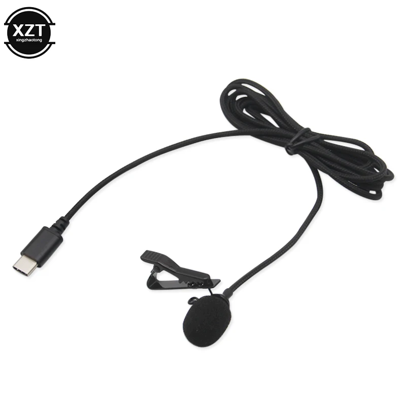 Мини-микрофон 1 5 м с зажимом для галстука USB C Type-C конденсаторный микрофон