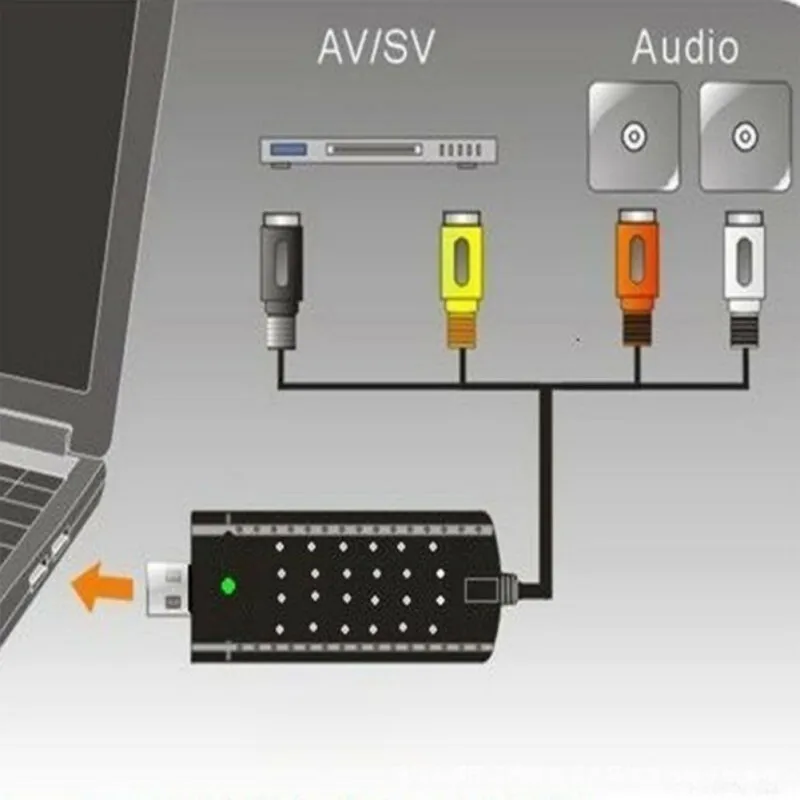 USB 2 0 Аудио Видео VHS к DVD ПК преобразователь карта захвата адаптер для Windows