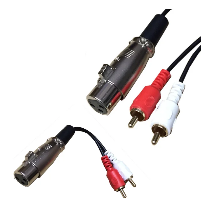 

Red white 2 RCA male to XLR Female Stereo audio speaker amp Y cable 15cm 1.5m 5FT 300cm 500cm