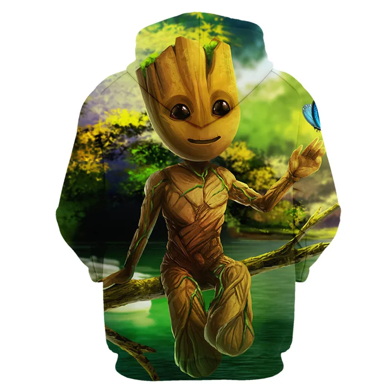 Galaxy Guardian Groot мужская толстовка с капюшоном, 3D принт, забавная Толстовка в стиле хип-хоп, уличный костюм, пуловер с капюшоном, Мужской Топ, Streetwea