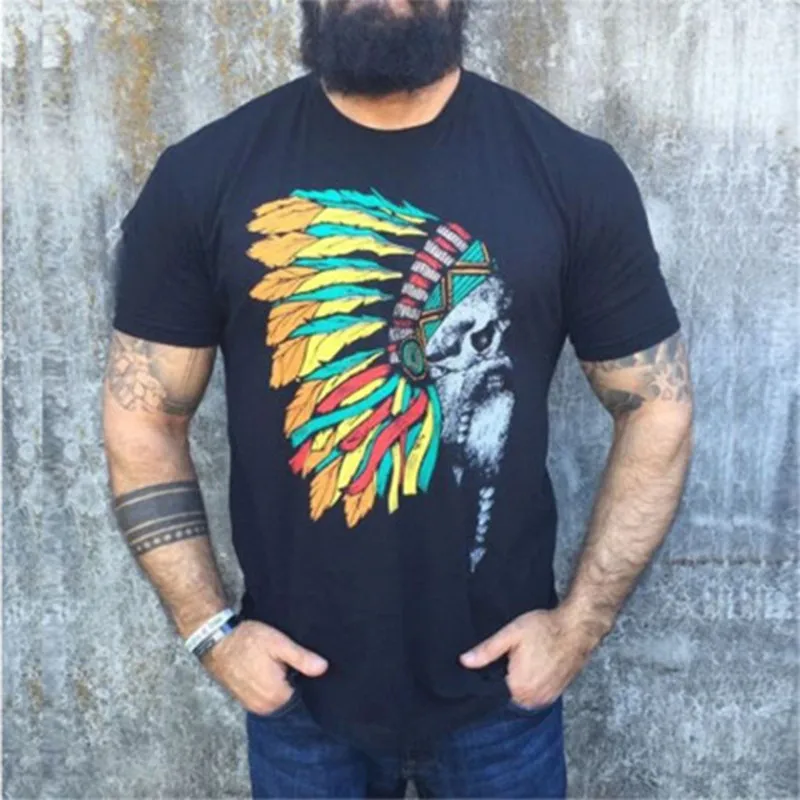 

2021 plus size T-shirt men's loose casual men's short-sleeved personality fashion printed T-shirt