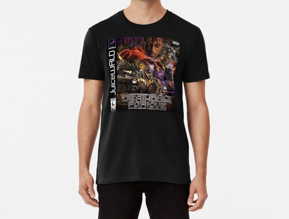 Мужская футболка Funy Juice Wrld Death Race For Love Cover Art tshirs Женская футболка|Мужские футболки|