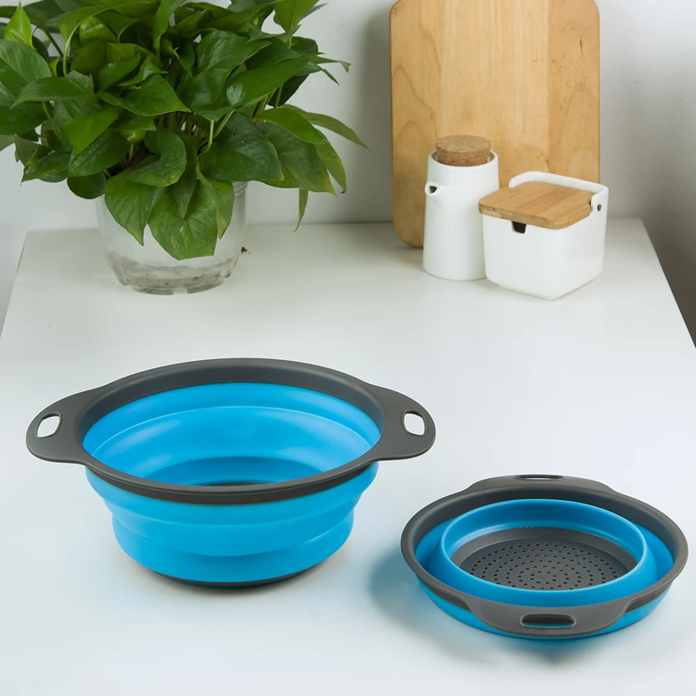 XYj новый дизайн кухонный складной силиконовый дуршлаг складная корзина для мытья