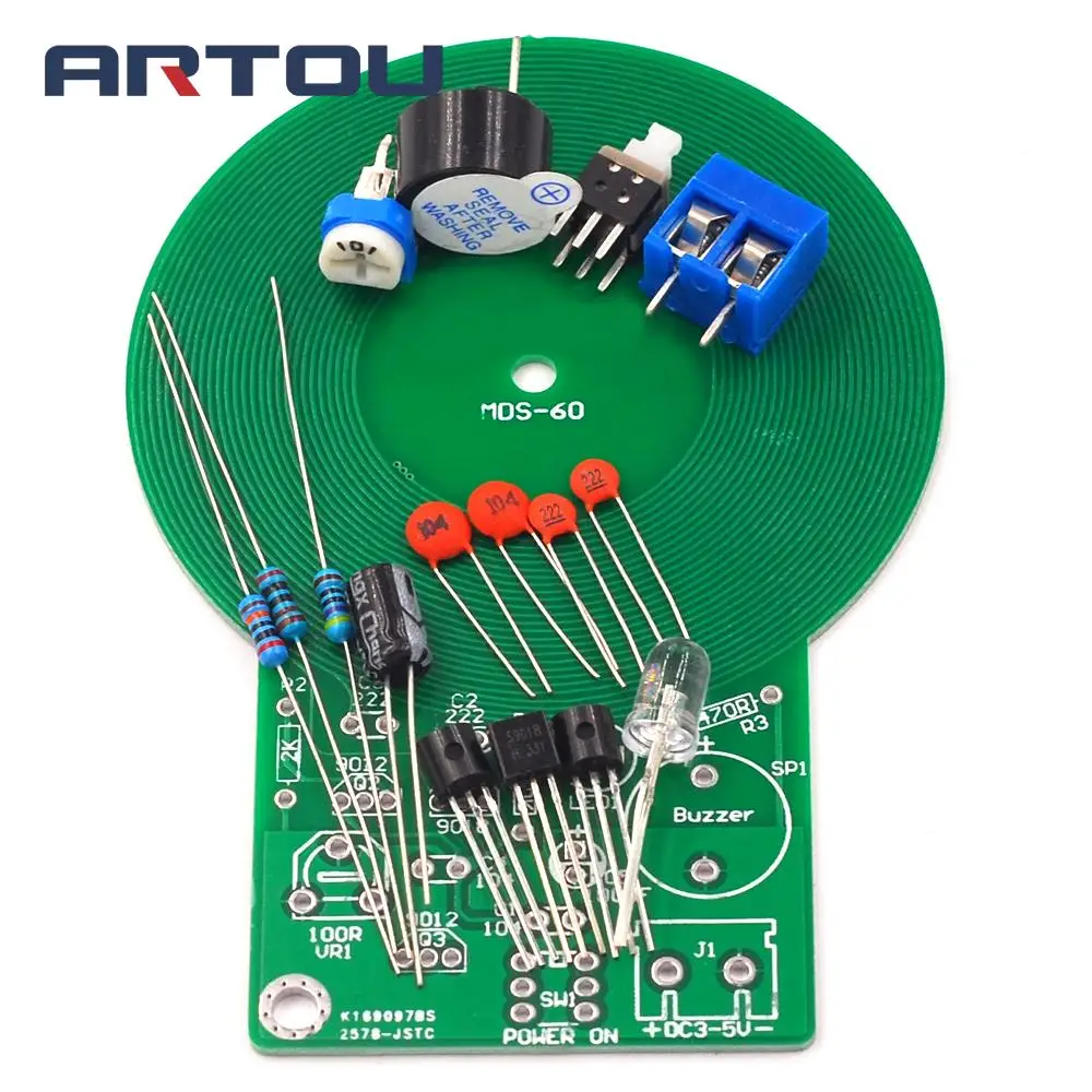 DIY Kit детектор металла электронный комплект DC 3 V 5 60 мм Бесконтактный Сенсор доска