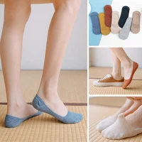 10 pieces 5pairs socks non slip womens cotton invisible no show summer solid color short socks fashion ankle thin boat socks
