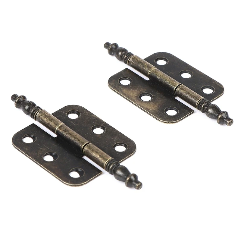 New 4pcs Antique Bronze Cabinet Hinges Furniture Accessories Jewelry Boxes 71*35mm Small Hinge Fittings hardware Connectors
