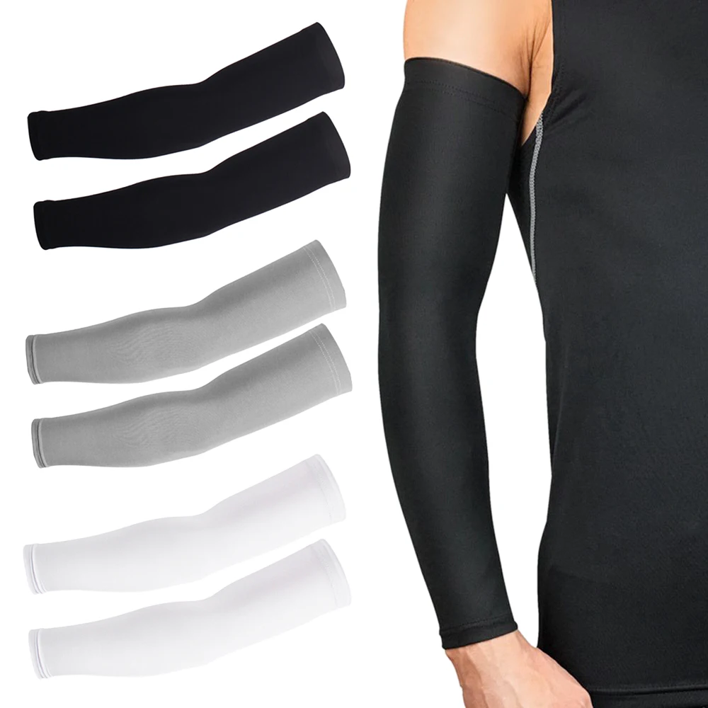 

1 пара унисекс охлаждающие рукава для рук чехол для езды на велосипеде бега Защита от УФ-лучей для улицы мужские нейлоновые крутые рукава дл...