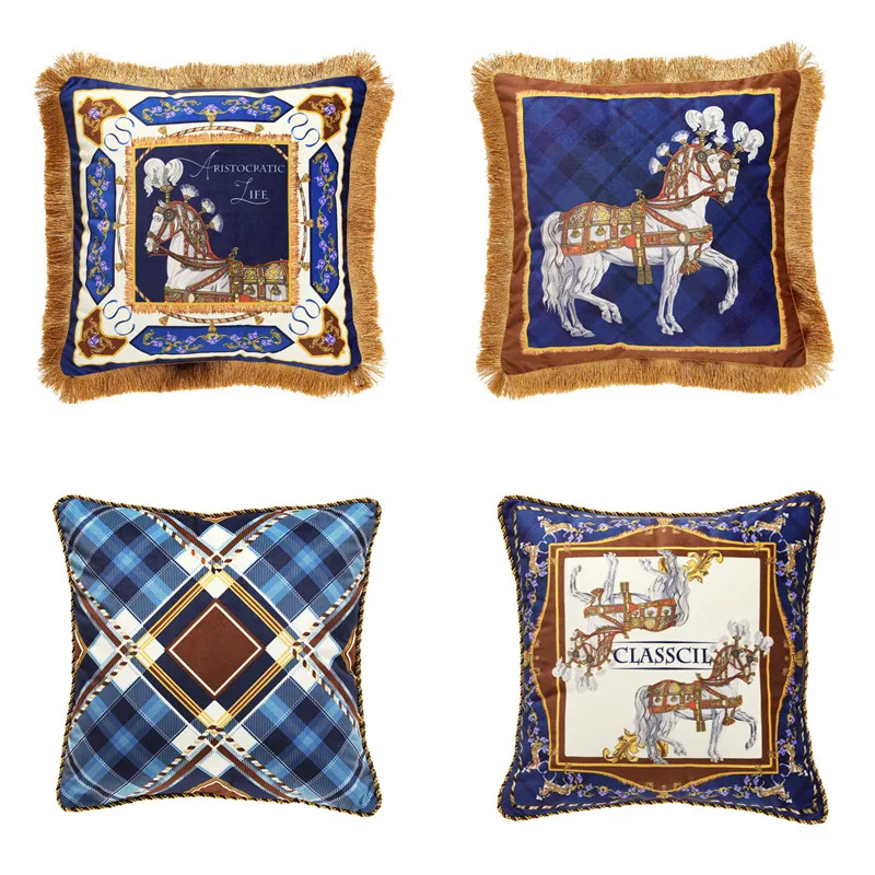 

Наволочка 18 "x 18" с принтом лошади, мягкая бархатная роскошная винтажная квадратная подушка с животными, для Декор для дома или для автомобил...