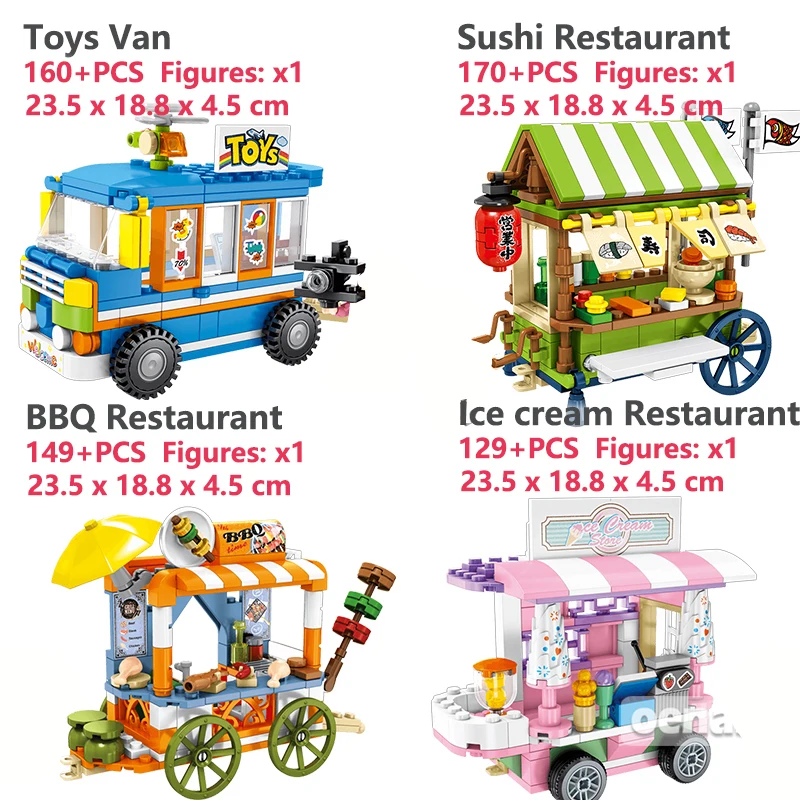 SEMBO город МОС уличный вид друзья творческие суши мороженое грузовик магазин