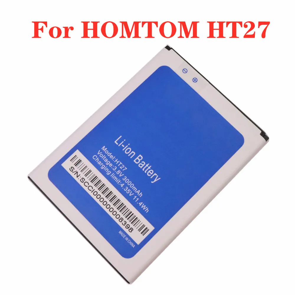 

HT 27 Replacement Battery For HOMTOM HT27 Smartphone 3000mAh li-ion Back-up Battery Batteries