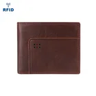 Мужские кошельки из коровьей кожи с карманом для монет, Винтажный Мужской кошелек, функциональный Коричневый мужской кошелек из натуральной кожи с держателями для карт, R53