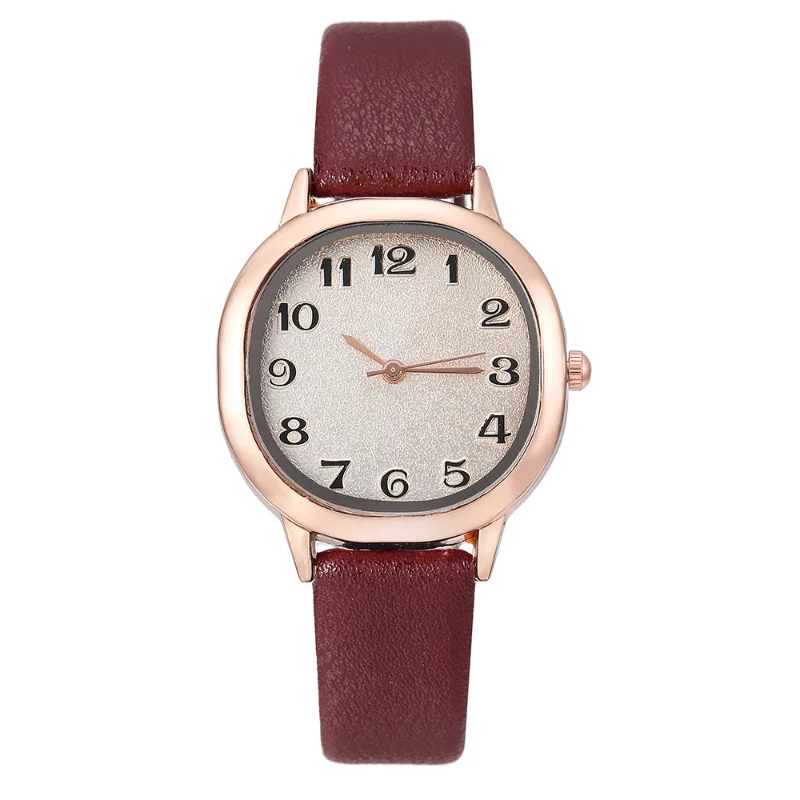 

100pcs/lot Korean version of the stylish casual minimalist women's watch schoolgirl watch small watch leather belt quartz watch