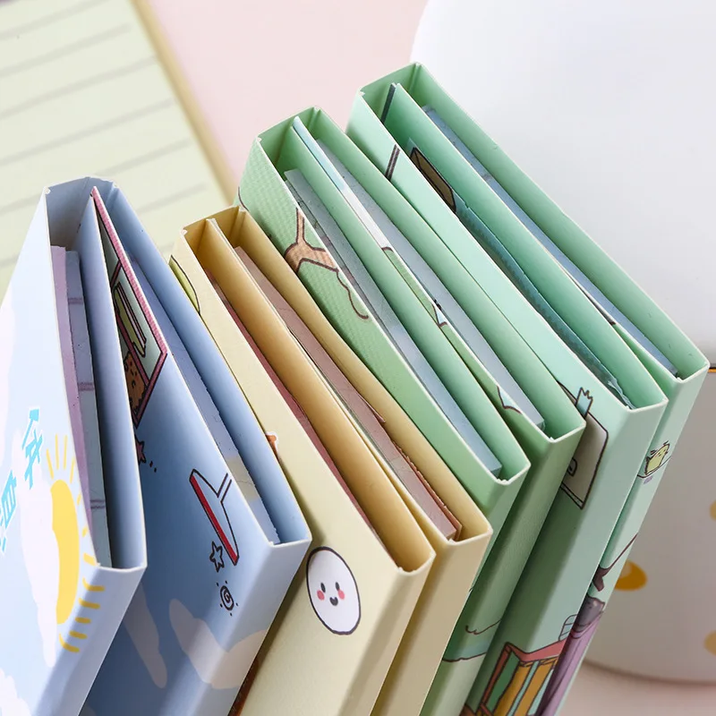 Kawaii мультфильм Животные блокнот милый канцелярский дневник Diy Липкие заметки 4 складной портативный Блокнот Школьные офисные поставки Papeleria