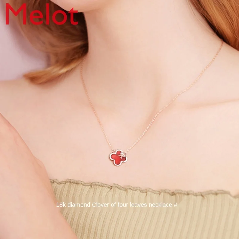 

Gold Necklace Clavicle Chain Temperament Entry Lux Valentine's Day Gift Diamond Pendant
