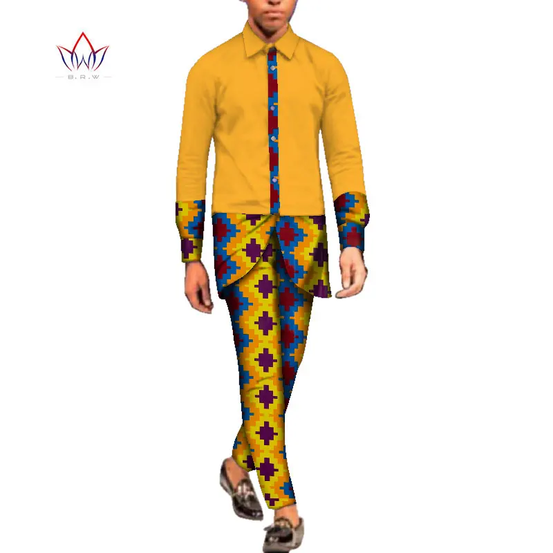 2021 мужской комплект одежды Dashiki костюмы для мужчин с длинным рукавом 2 предмета