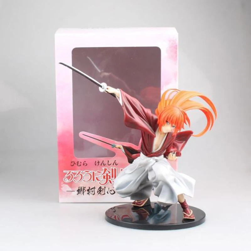 

19cm Rurouni Kenshin Action Figure Japanese Classic HIMURA KENSHIN PVC Action Figures Toys Anime Figure Toys for Kids Doll