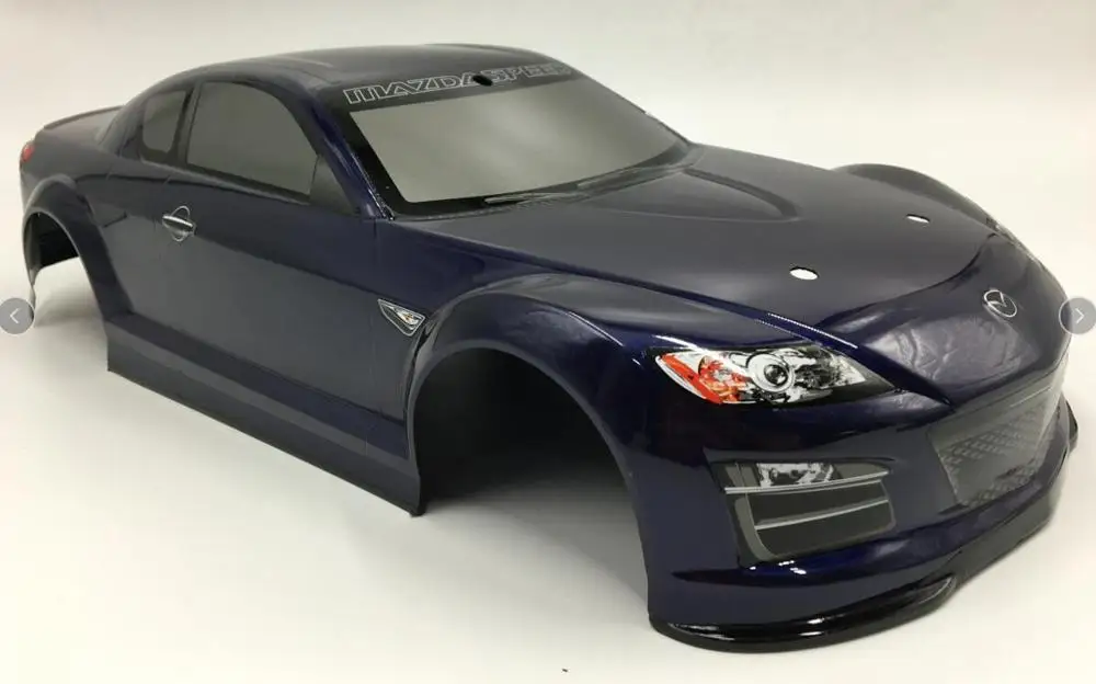 Mazda Body Black 1/10 RC автомобиль прозрачное тело 190 мм NNissan S13 S15 GTR34 35 180SX RX8 RX7 дрейф местности - Цвет: Mazda Body Black