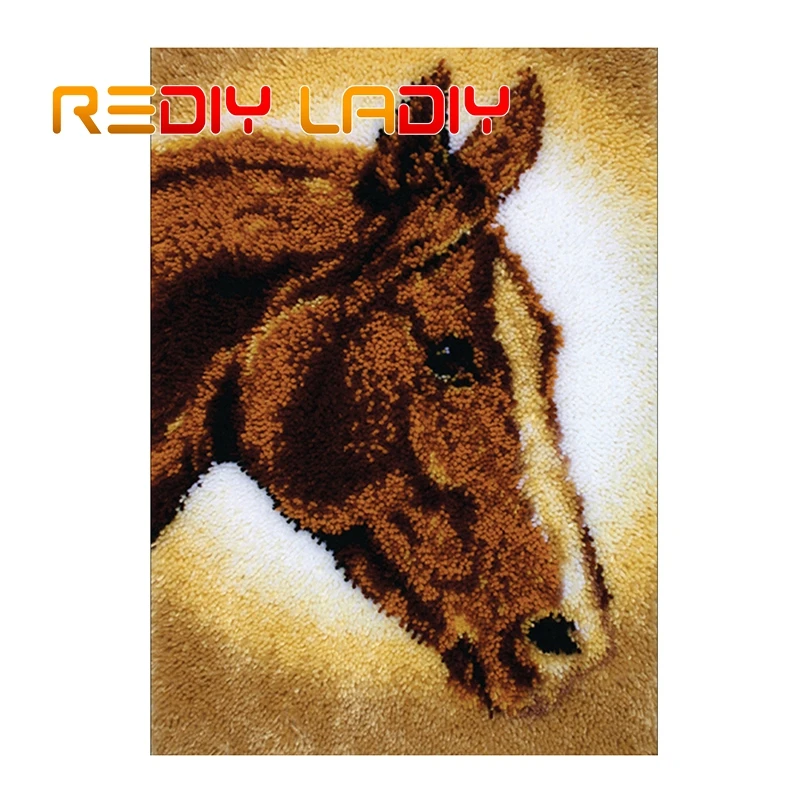 Набор крючков с защелкой сделай свой собственный ковер животное лошадь вязание