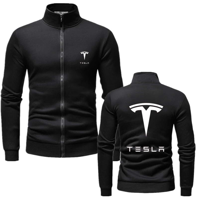 

2021 Новый Tesla осенние мужские толстовки, свитшоты Повседневное британский стиль на молнии с воротником-стойкой, мужские толстовки с капюшоно...