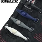 12 шт.лот черные круглые креативные шнурки без завязывания, высококачественные безопасные силиконовые шнурки