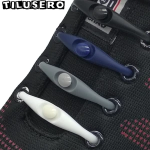 12 шт.лот черные круглые креативные шнурки без завязывания, высококачественные безопасные силиконовые шнурки