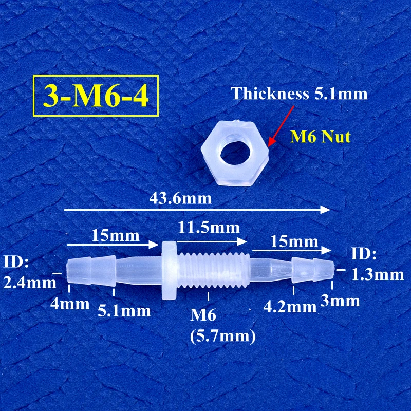 

SgooHan пластиковые прямые соединители для шлангов M6~M10