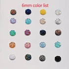 Fnixtar, 100 шт., 6 мм, яркие цвета, блестящие стразы, Круглый диск для изготовления сережек, подвески, ожерелье, ювелирные изделия, аксессуары для поиска