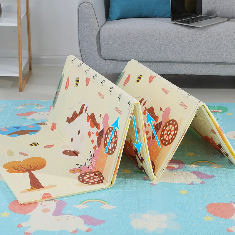 Складной детский игровой коврик водонепроницаемый XPE мягкий для ползания