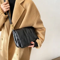 Casual Designer PU Leather Flap Bags for Women 2021 Small Shoulder Bag Trending Women Handbag Luxury Branded Crossbody Hand Bags