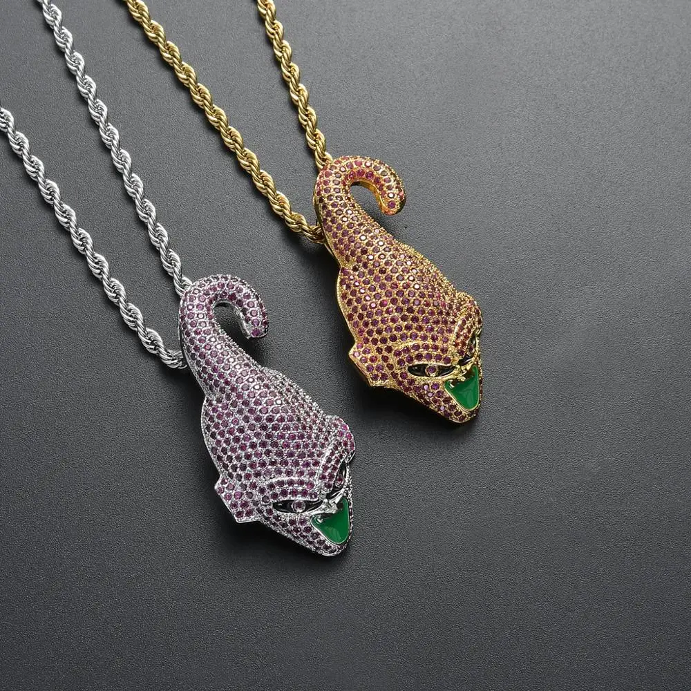 

Newest Cartoon Thin Majin Buu Charm Micro Pave Cubic Zircon Stone Gold Pendant Statement Necklace Collier Hip Hop Jewelry