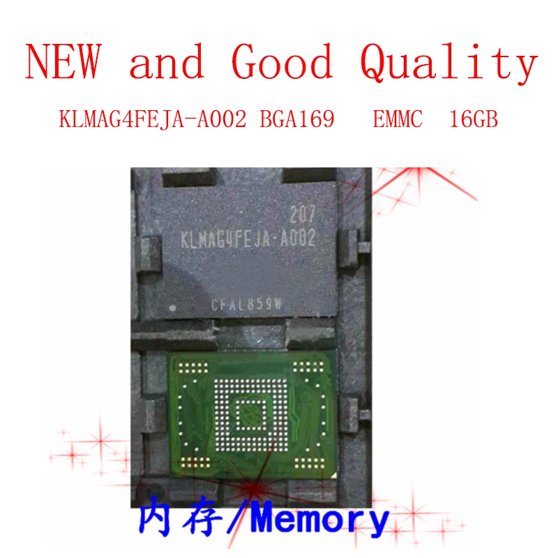 

KLMAG4FEJA-A002 BGA169 ball EMMC 16GB Mobile phone word memory hard drive New and Good Quality