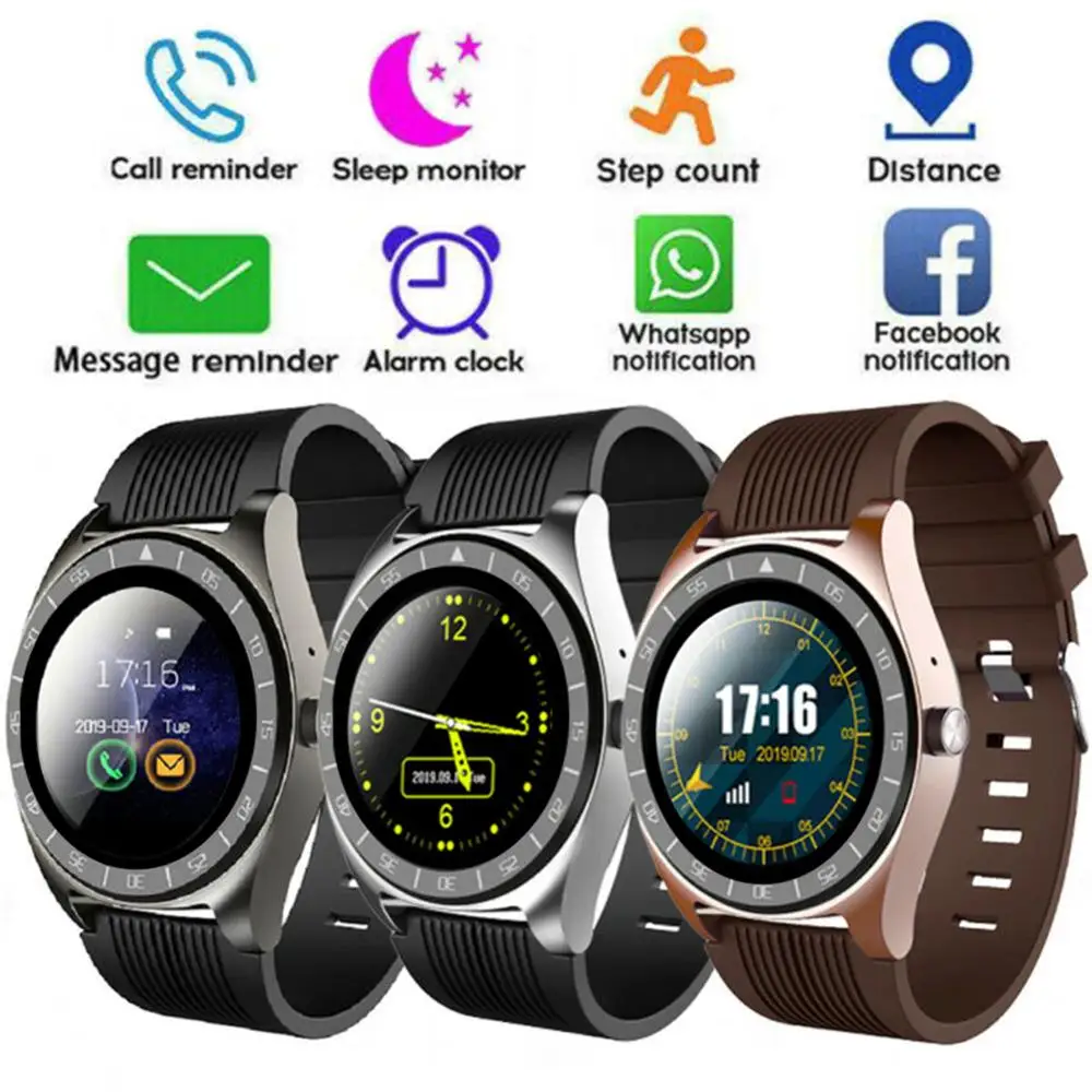 Новинка V5 Bluetooth Смарт-часы для мужчин с камерой Facebook Whatsapp Twitter спортивный трекер
