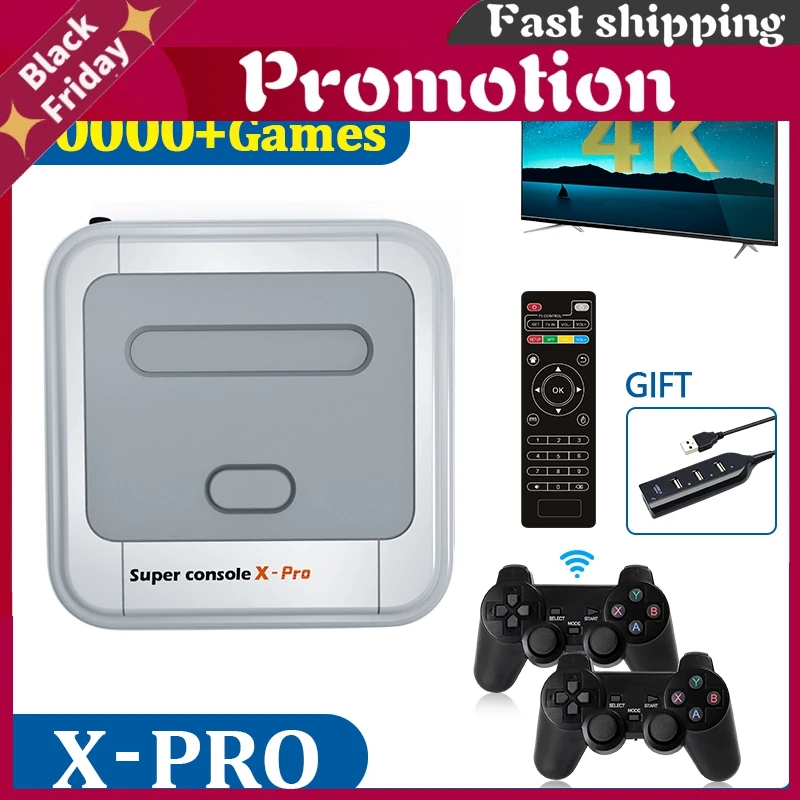 Супер консоль X Pro Ретро видео игровые консоли ТВ Box игры для PSP/PS1/N64/DC HD WiFi выход